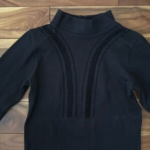 Zara ribbed front cutout mini dress